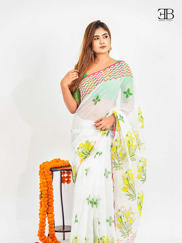 White Saree 1
