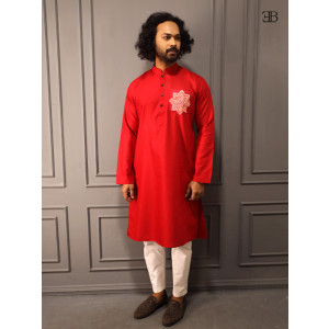 Baisakhi Collection Red Panjabi