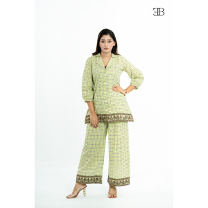 COTTON CHECK CO-ORD SET